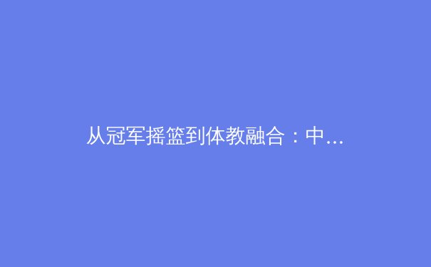 从冠军摇篮到体教融合：中国体育后备人才培养体系的深刻变革与未来展望 - 4